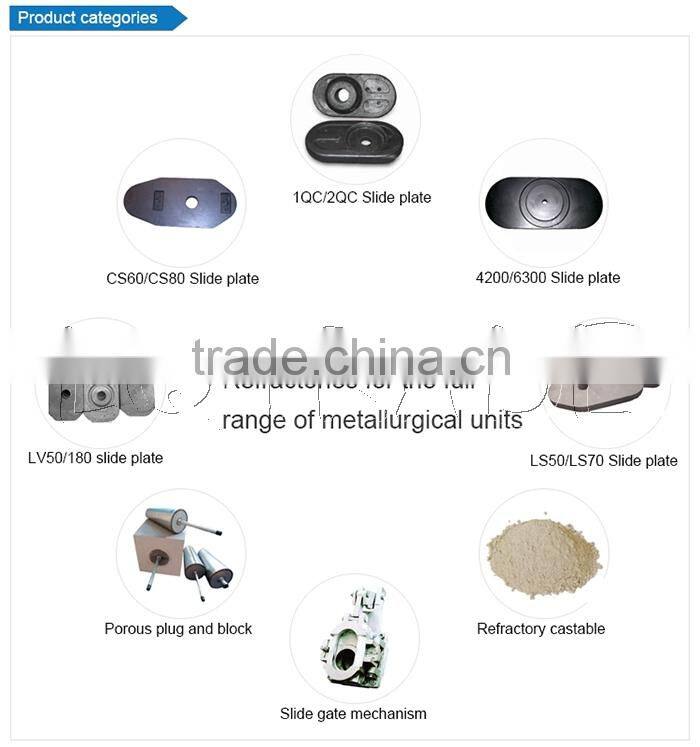 LQ-series Q80 burned Al-Zr-C slide gate plates for ladle refractory