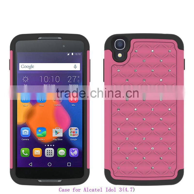 alibaba express Hot Sale Rubber Hybrid Hard Silicone Shockproof Case Cover For Alcatel idol 3