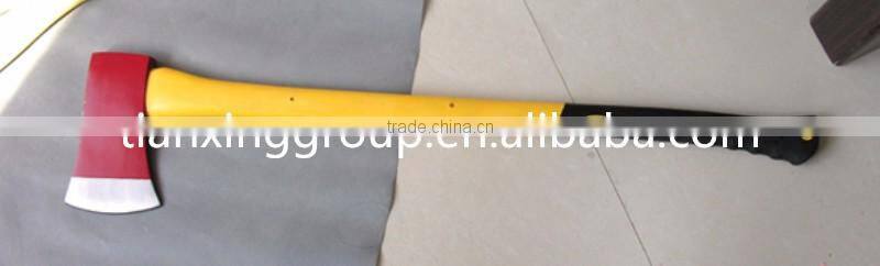 SDTX high carbon steel axe with carbon steel axe head hatchet with fiberglass handle