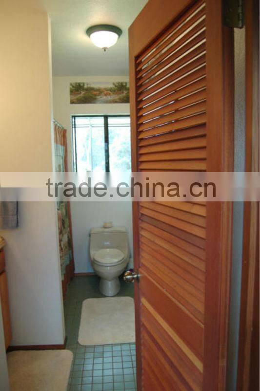 wood louver door bathroom door