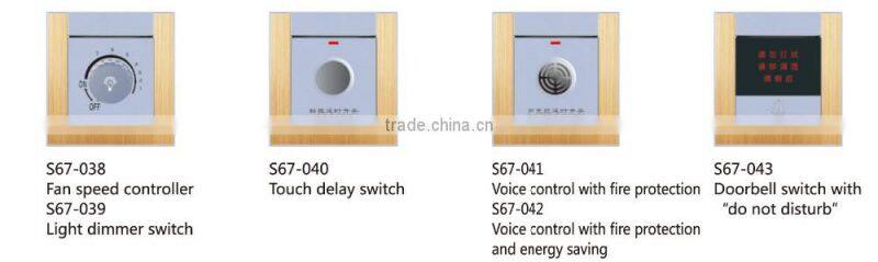 Electrical socket outlet touch delay switch for home