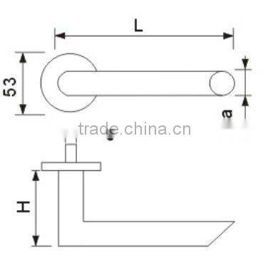 Stainless Steel Tube Lever Door Handle