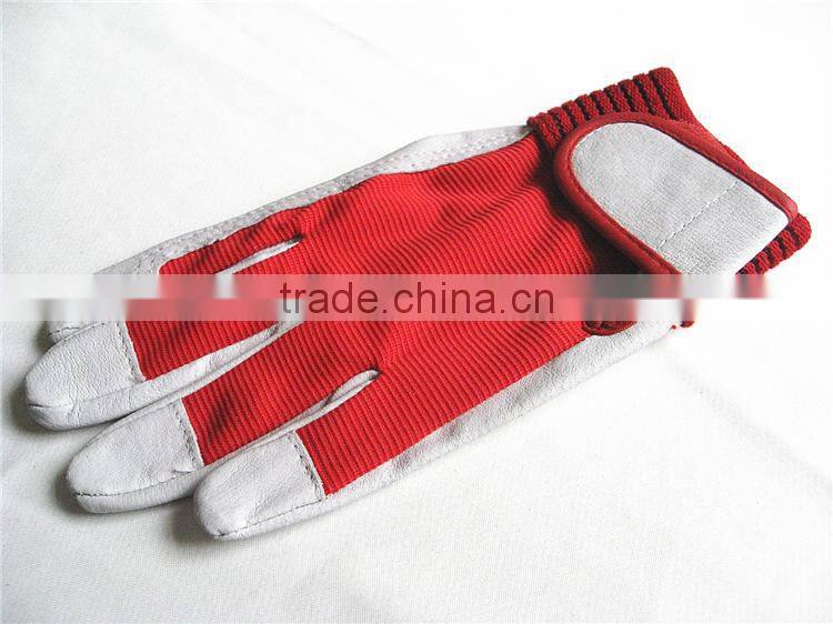 Good Quality Grain Pigskin Ladies Motorbike Leather Gloves