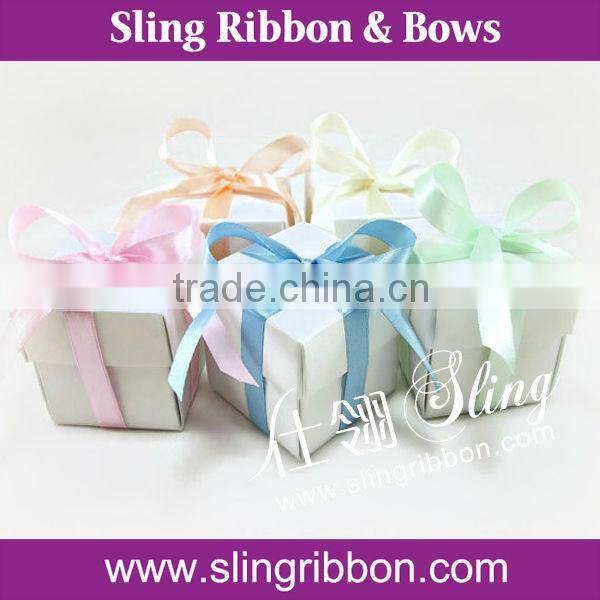 Gold Foil Satin Ribbon Bow For Gift Packaging