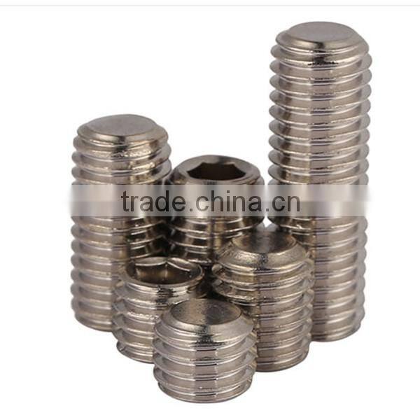 Hexagon socket set screws with flat point DIN913