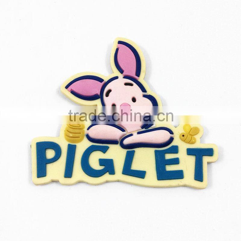 Cartoon style soft PVC rabbit souvenir fridge magnet