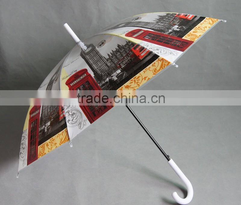 translucent umbrella,PE POE PVC transparent umbrella with custom printing