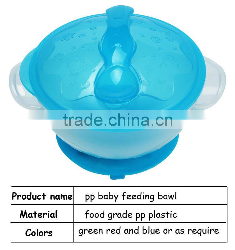 Baby products heat-resistance eco-friendly pp no spill bowl for kids