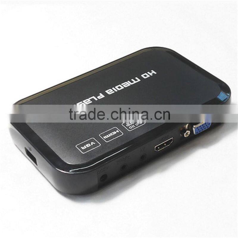 Multifunction mini mobile hard disk full hd media player black/mini full hd 1080p media player