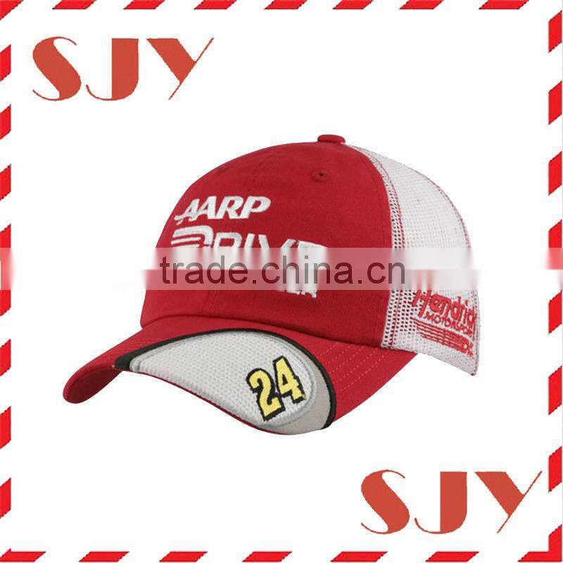 Wholesale recycle material embroidery sports racing cap racing cap
