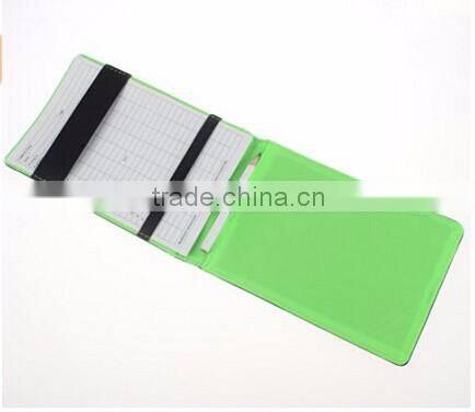 2016 hot wholesale genuine cowhide leather golf scorecard holder