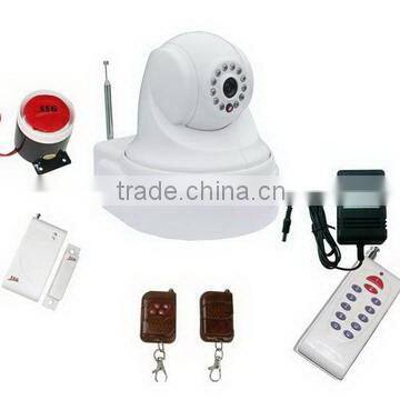 new wired/WIFI IP camera alarm system can send alarm and video data to monitoring center by internet cable