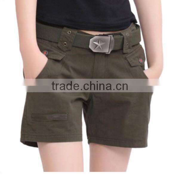European clothing wholesale army green casual shorts