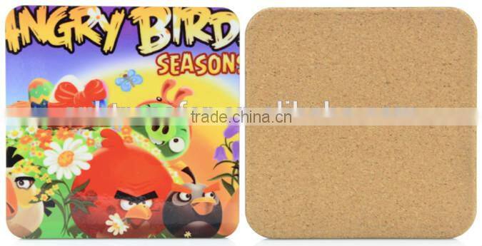 Direct factory sale great Sublimation MDF cork Coaster