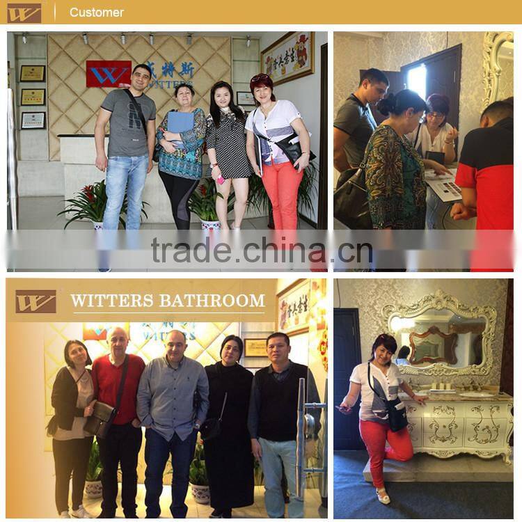 Royal gold bathroom vanity with soft close hinges WTS201