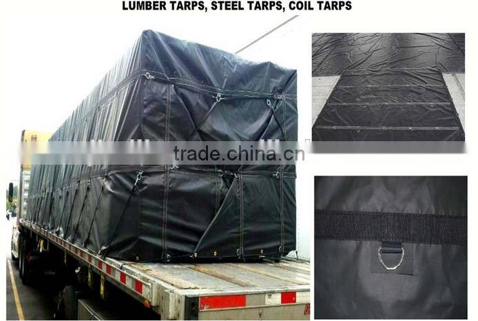 18oz PVC Lumber Tarps 16' x 27' With 4' x 8' Flap/Tail Made with Heavy Duty 18 Oz Vinyl2 Rows of "D" Rings on all 4 sides