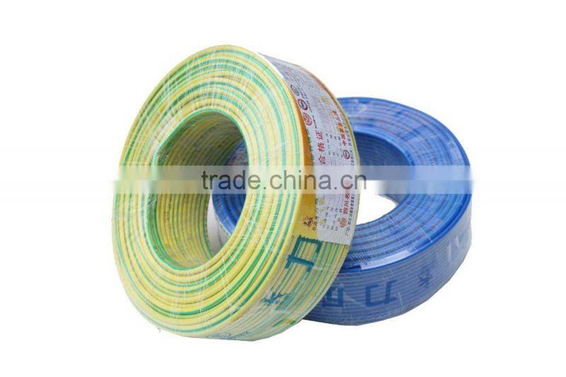 1.5mm2 earthing cable PVC insulated copper wire green-yellow cable