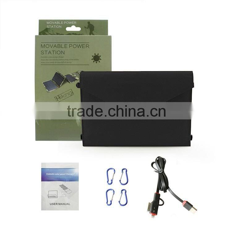 Best selling outdoor use folding flexible solar panel charger for mobile,tablet,laptop