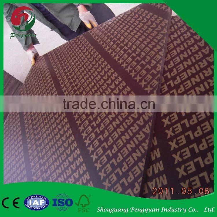 Most popular products china MR / MELAMINE / WBP Glue laminated marine plywood