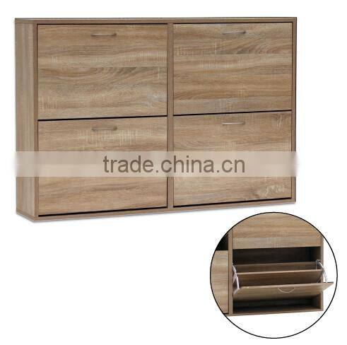 2016 ACX566 melamine faced board shoe rack with 4 doors/shoe cabinet
