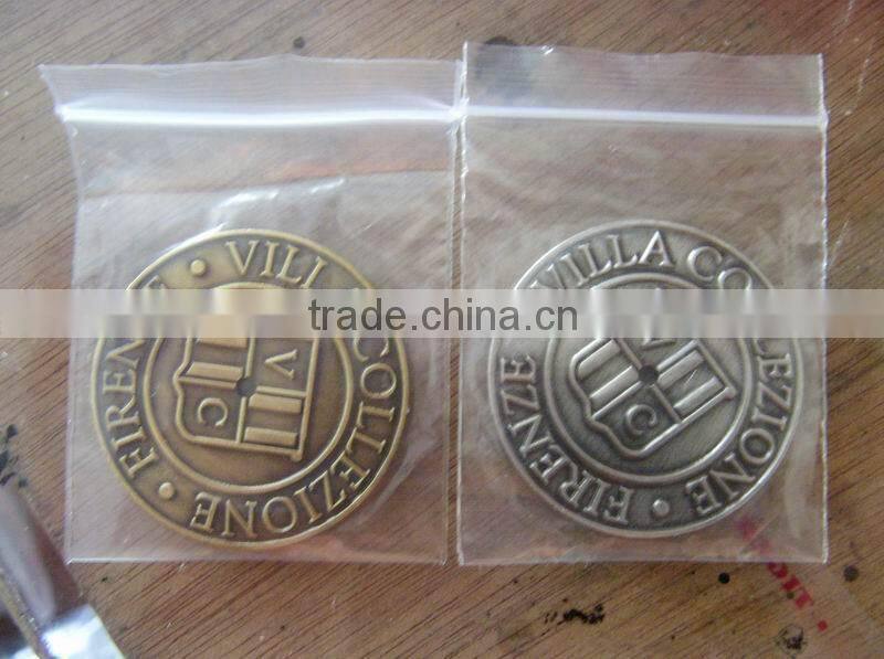custom antique zinc alloy metal coin token