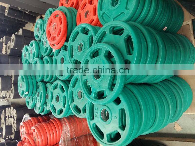 6 Grips durable colorful rubber weight plate