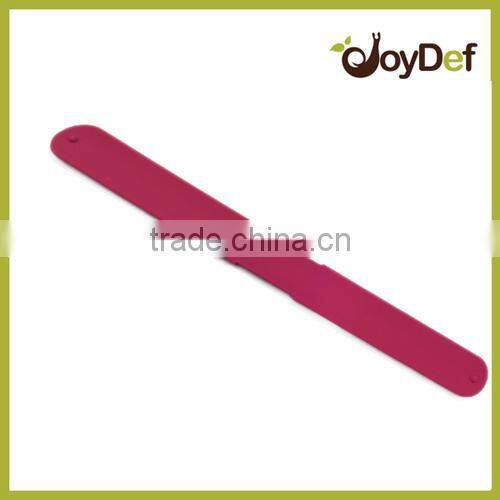 Fashion Silicone Reflective Slap Wrap customized logo silicone snap bracelet