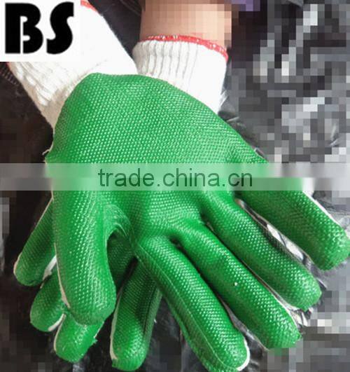 rubber gloves green blue red rubber coated gloves for contruction
