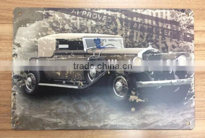 retro extrude tin beer sign