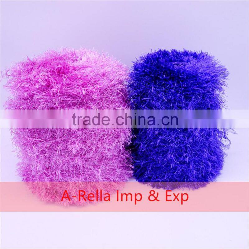 100% nylon feather yarn , with heat setting , nylon feather yarn