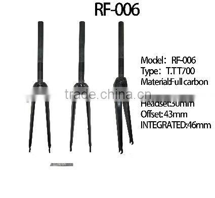 Top-good quality supplier double crown bicycle fork/ Carbon disc road bike fork/ carbon fork