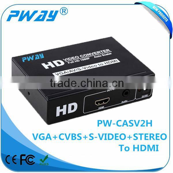 VGA to HDMI Converter Video Box 1080p AV2HDMI S-VIDEO 2 HDMI HD VIDEO CONVERTER