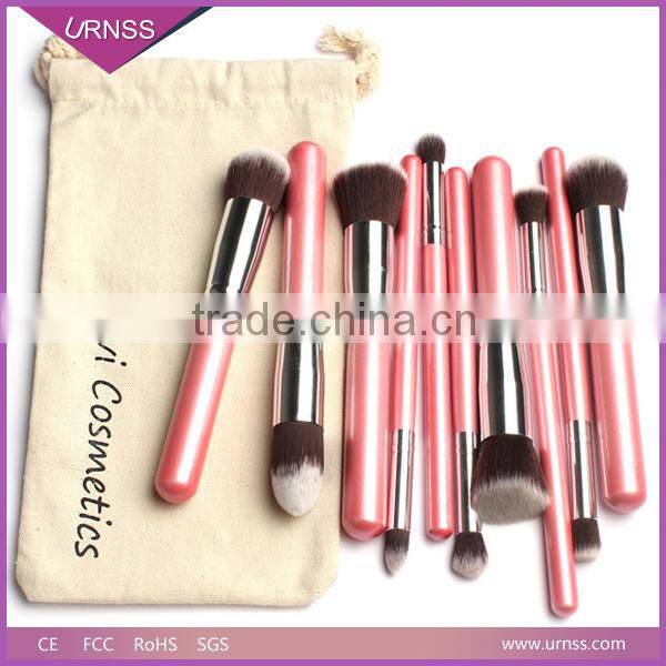 2016 Custom professional private label makeup brush with makeup brush case