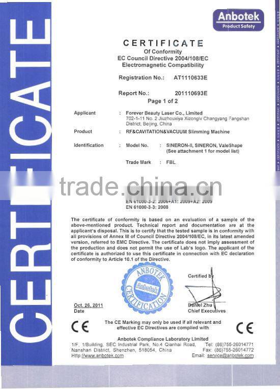 Cavitation Laser With Three Models Vacuum RF Handles Laser Function Machine