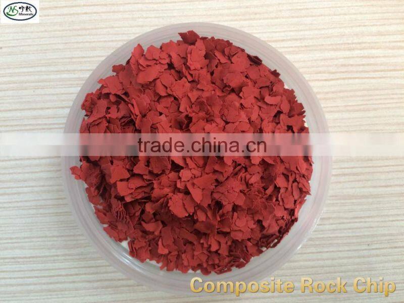 High-molecular polymer industrial color Rock Flakes, Composite Rock Chips