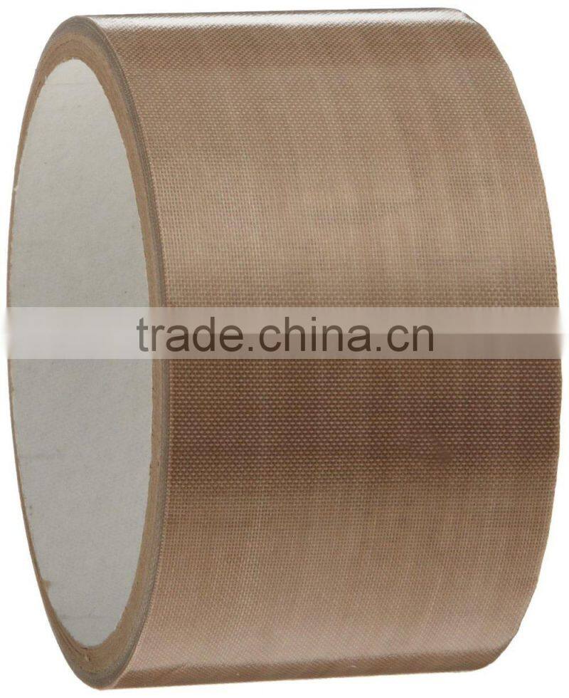 PTFE Coated Fiberglass with Silicone Adhesive, No Liner, 3mm Thick, Tan, 2" Width x 5 Yard Roll