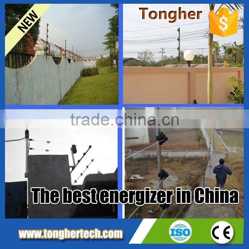 Wireless GSM Security alarm High voltage Electric fence for house wall