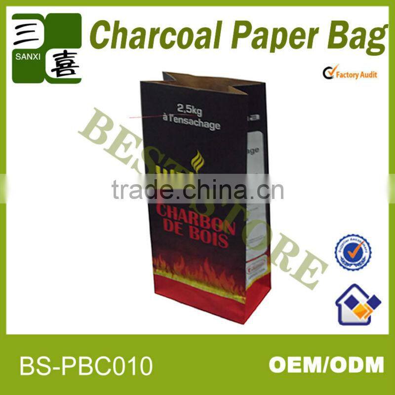 2014 best seller double deck kraft paper bag for charcoal