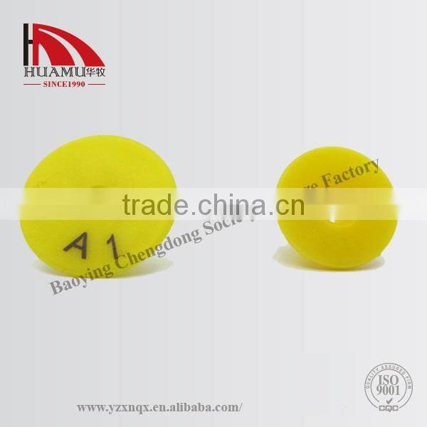 factory price ear tag 30*30 mm yellow ear tag for goat