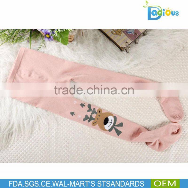 New Lovely Deer Carton Blue Color Soft Cotton Pantyhose for Kids