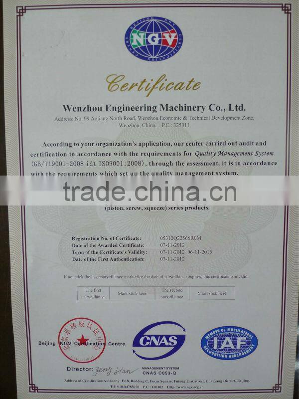 ISO9001:2008 UBJ1.8 manual cement grouting pump