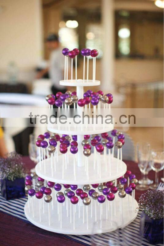 New design wholesale kitchen LFGB plasitc display pop supplies wedding cake stand