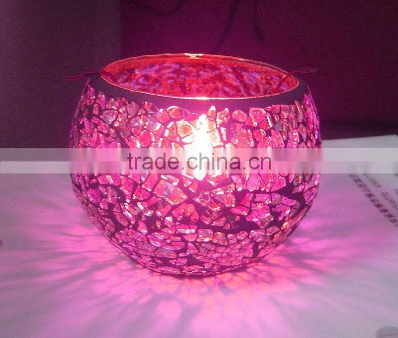 Glass Mosaic candle holder passed CE,CQC and ROHS