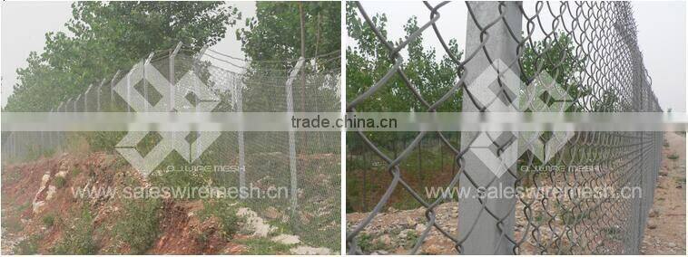 easily assembled decorative pvc coated galvanized chain link fence netting