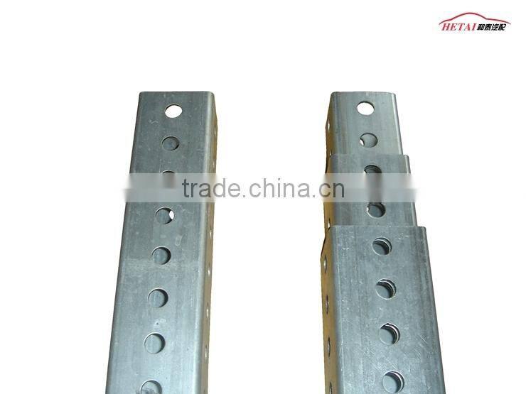 Galvanized square steel road sign post with holes
