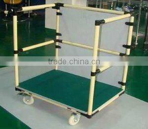 5" flat plate swivel PU caster wheel for handcart with brake