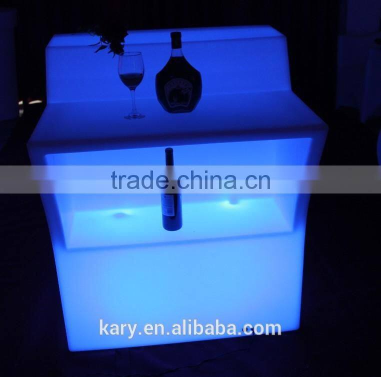 Outdoor Decorative bar counters Flashing Tables Plastic LED Light Bar Counter