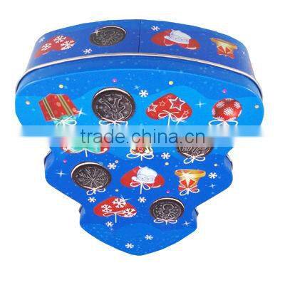 tree shape gift tin box