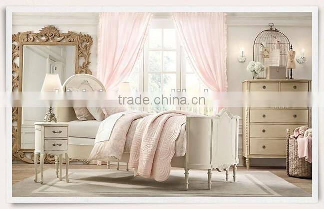 Victoria Style Carved Wooden Children Bed, Noble Children Bedroom Furniture Set, Wooden Princess Child/Kid's Bed