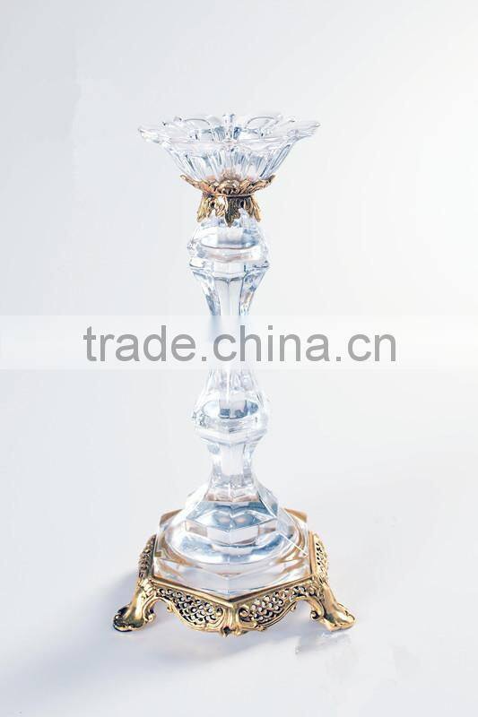 Italian Style Home Decor Item Brass with Crystal Candlestick/Candleholder (BF01-0245)